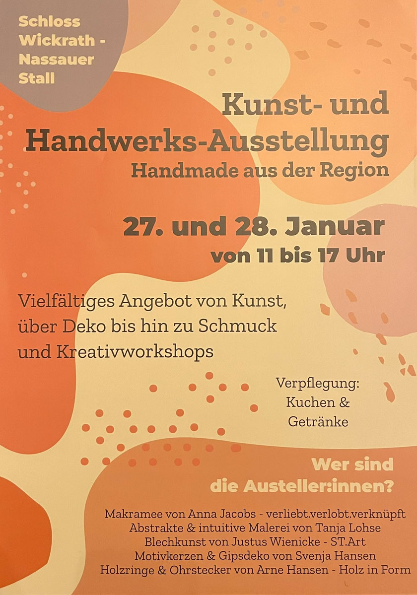 Kunst- und Handwerks-Ausstellung | 27. und 28. Januar | Nassauer Stall ...