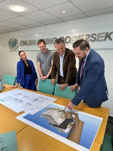 v. l.: Natalija Dobersek, Michael Fischer, Günter Krings und Jakob Gazembiler
