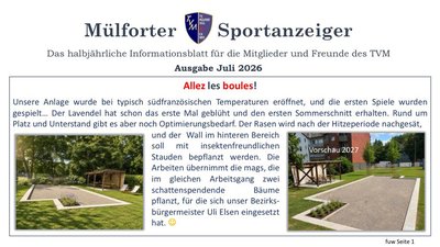 Titelbild des Sportanzeigers