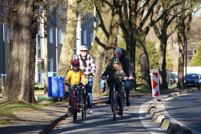 Auf der ehemaligen Protected Bike Lane (PBL) | Foto: ADFC MG