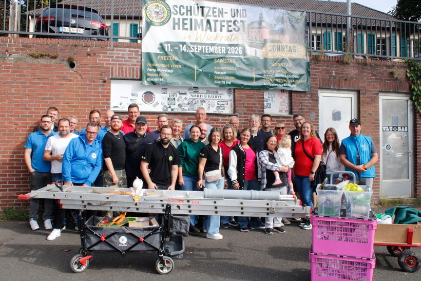 Die Wickrather Schützen bereiten das Schützenfest vor 