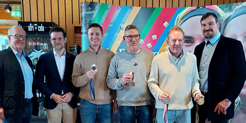 Andreas Tölzer, Micky Hilgers Uwe Kamps Mats Grambusch (im Bild von rechts)