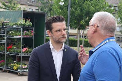 Oberbürgermeister Felix Heinrichs im Gespräch