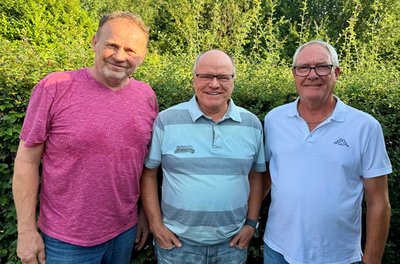 v. l.: Vorsitzender Volker Schaffrath, Schatzmeister Jürgen Barz und stellv. Vorsitzender Jürgen Klauth
